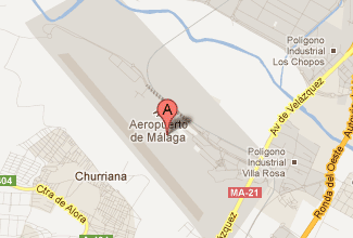 malaga airport map